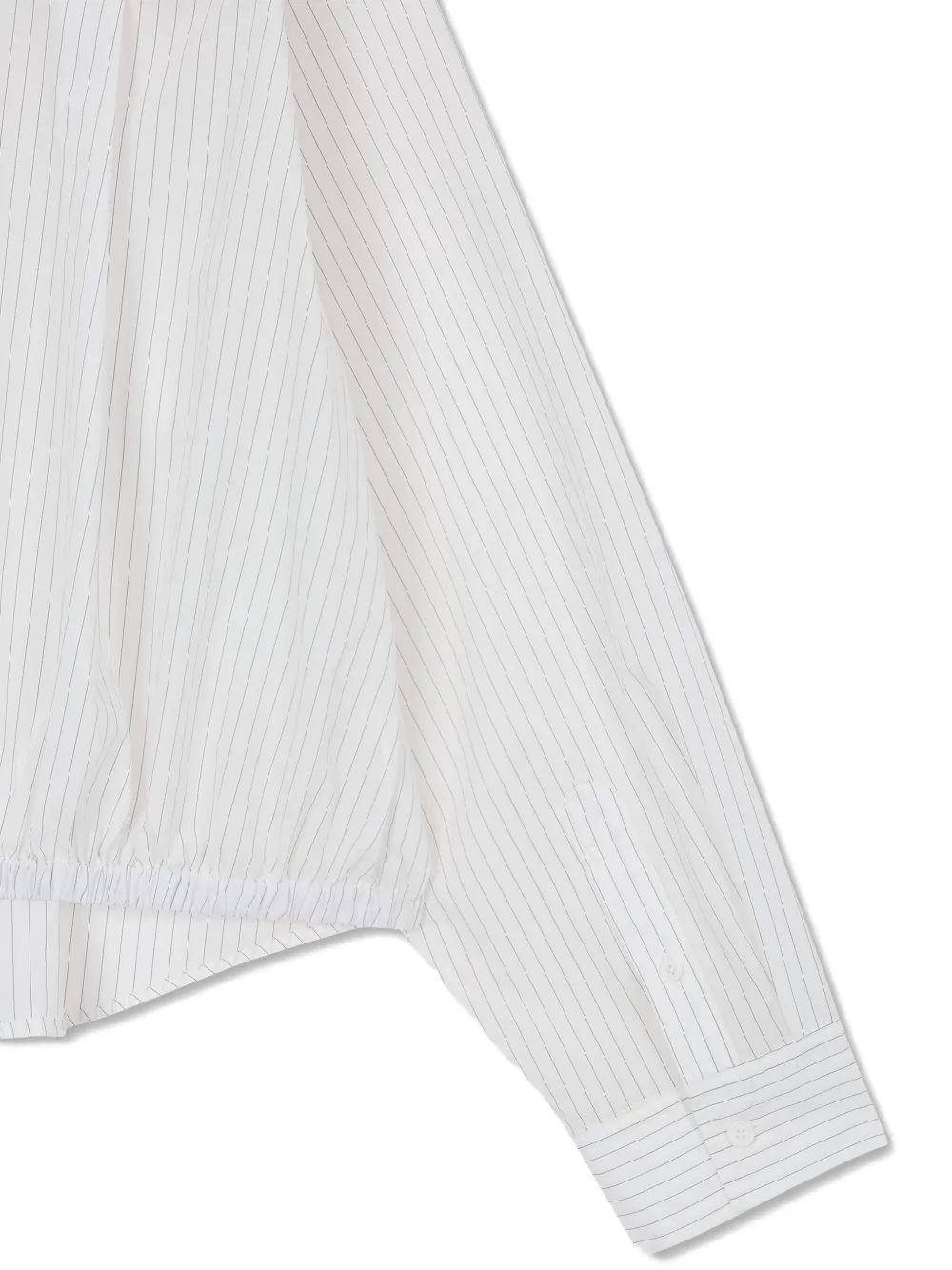 STUDIO TOMBOY Gestreepte blouse met elastische afwerking Wit