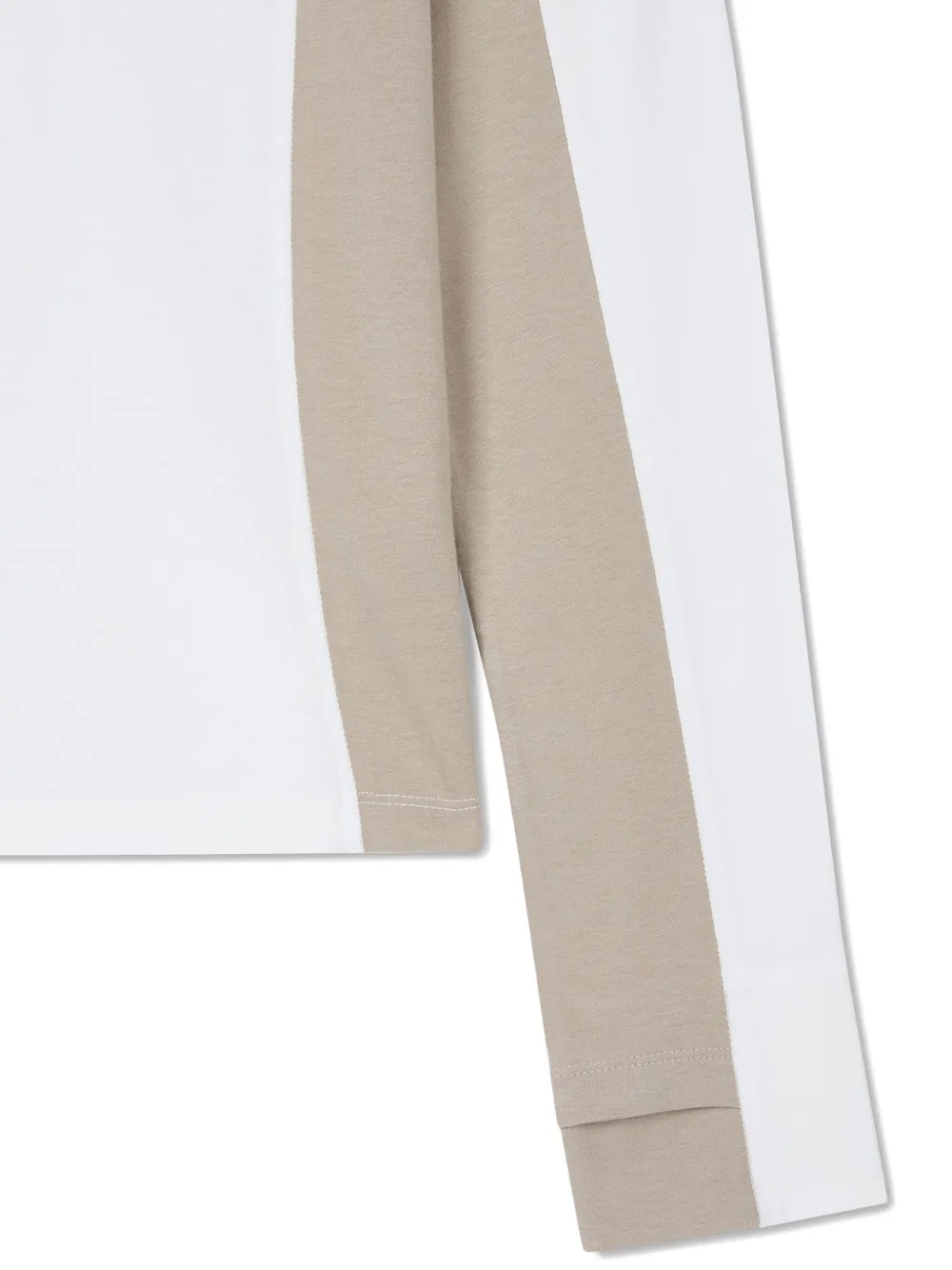 STUDIO TOMBOY Sweater met halve rits en vlakken Wit