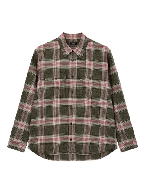 TOMBOY checked-pattern chest-pocket shirt