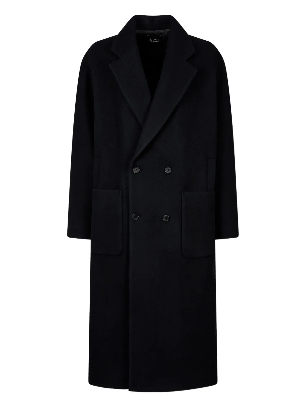 STUDIO TOMBOY double-breasted patch-pocket coat | Black | Image 1