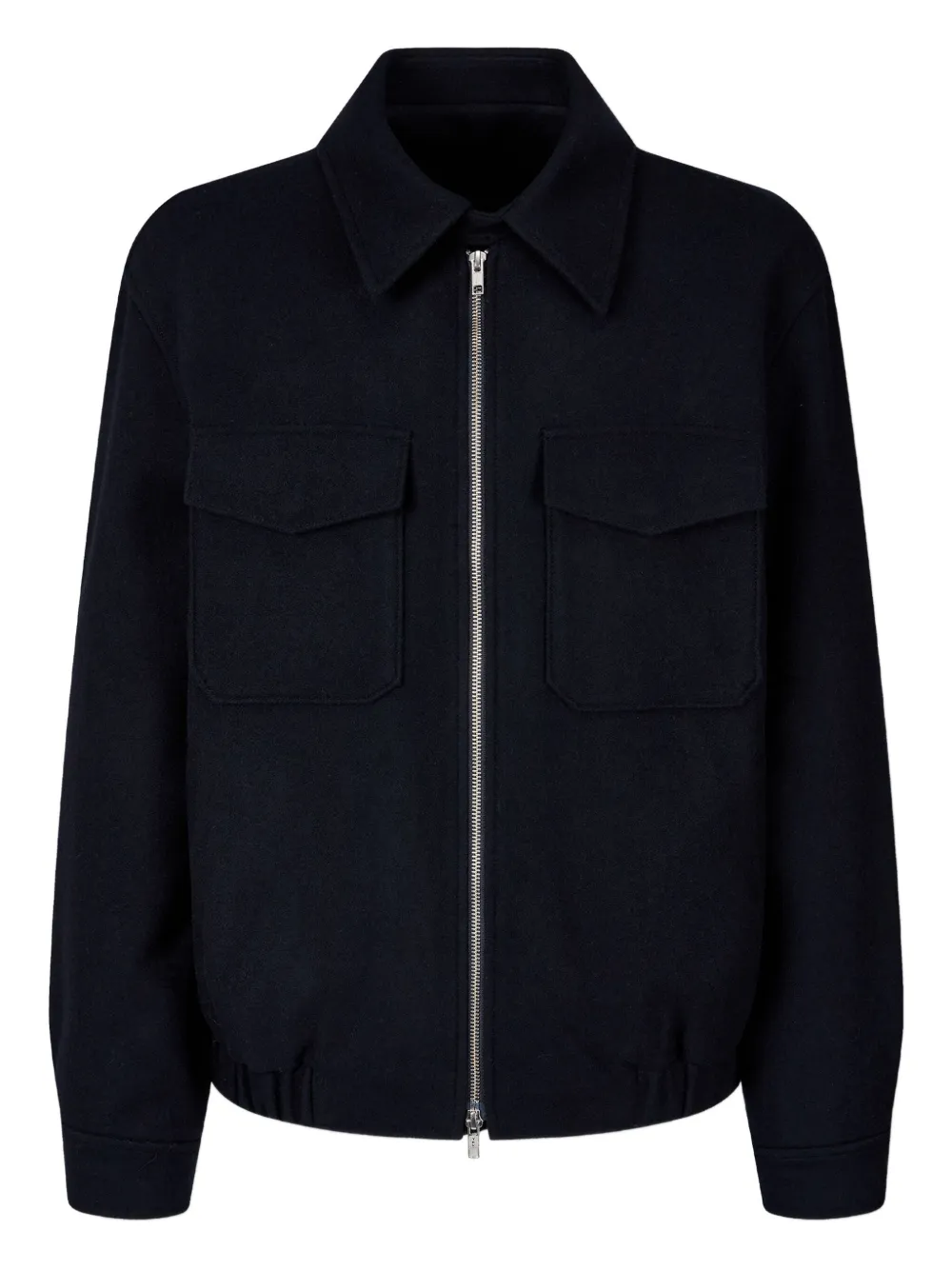 Studio Tomboy Chest-pocket Zip-up Jacket In Blue