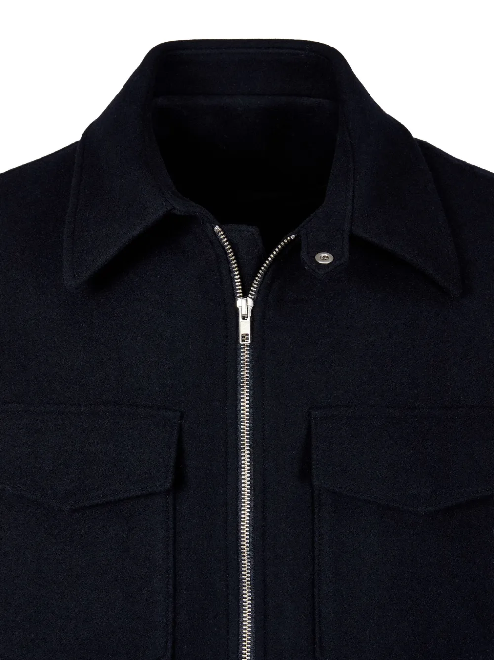 Studio Tomboy Chest-pocket Zip-up Jacket In Blue