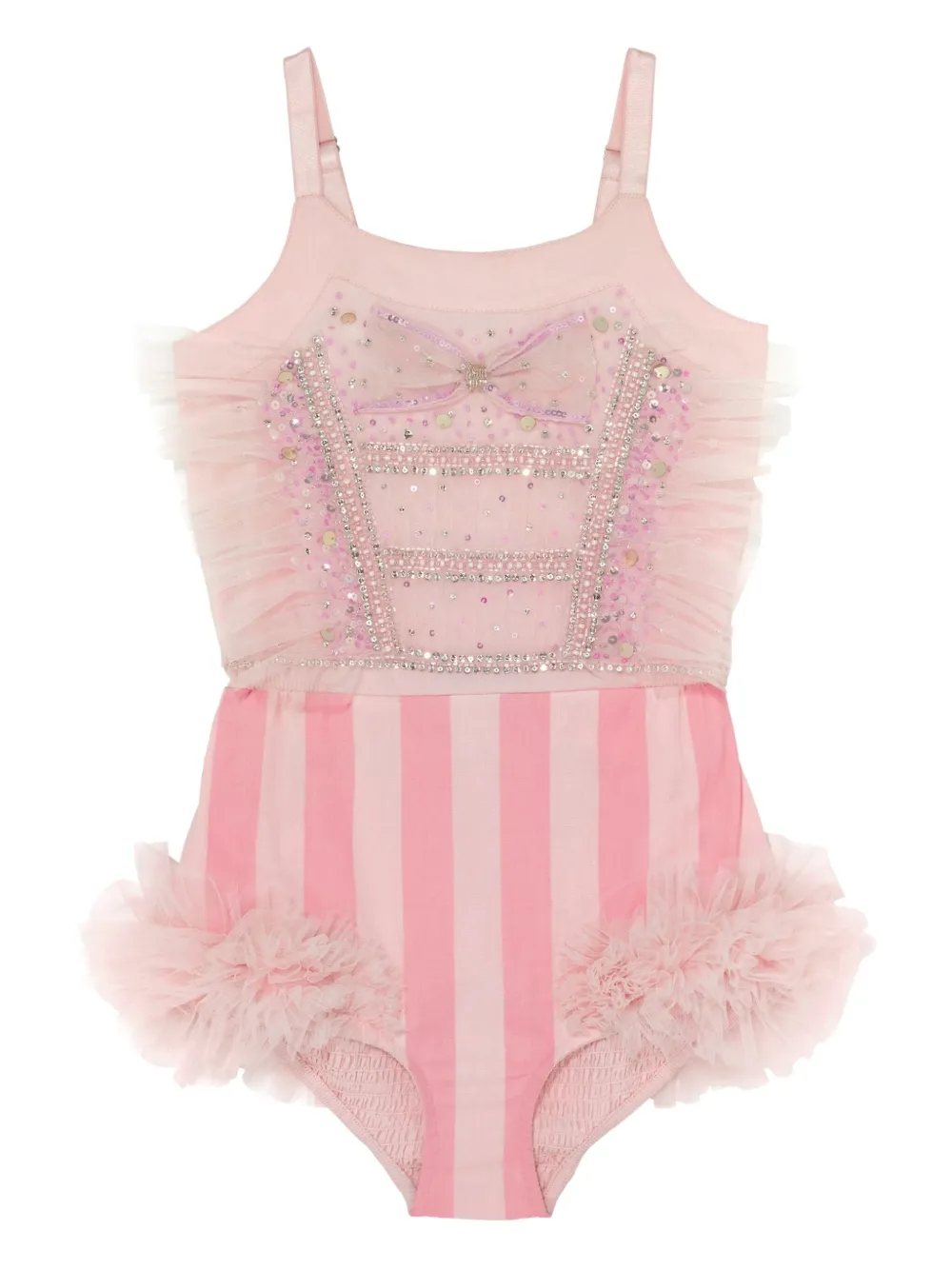 Tutu Du Monde sequin-embellished ruffled jumpsuit - ピンク Tutu Du Monde sequin-embellished ruffled jumpsuit - ピンク