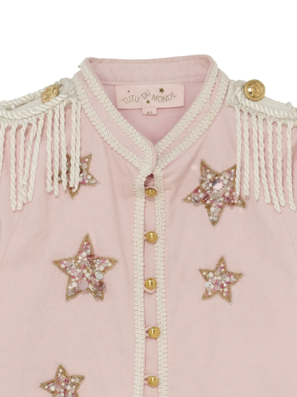 Tutu Du Monde Ring Leader verfraaid jack met sterdetail Roze