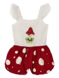 Tutu Du Monde mushroom-applique sequin jumpsuit - White