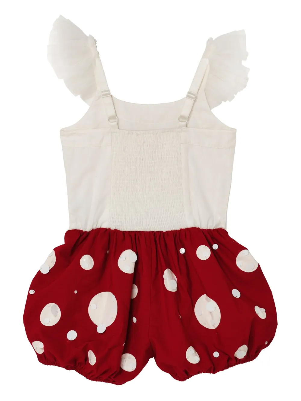Tutu Du Monde Mushroom-applique Sequin Jumpsuit In White
