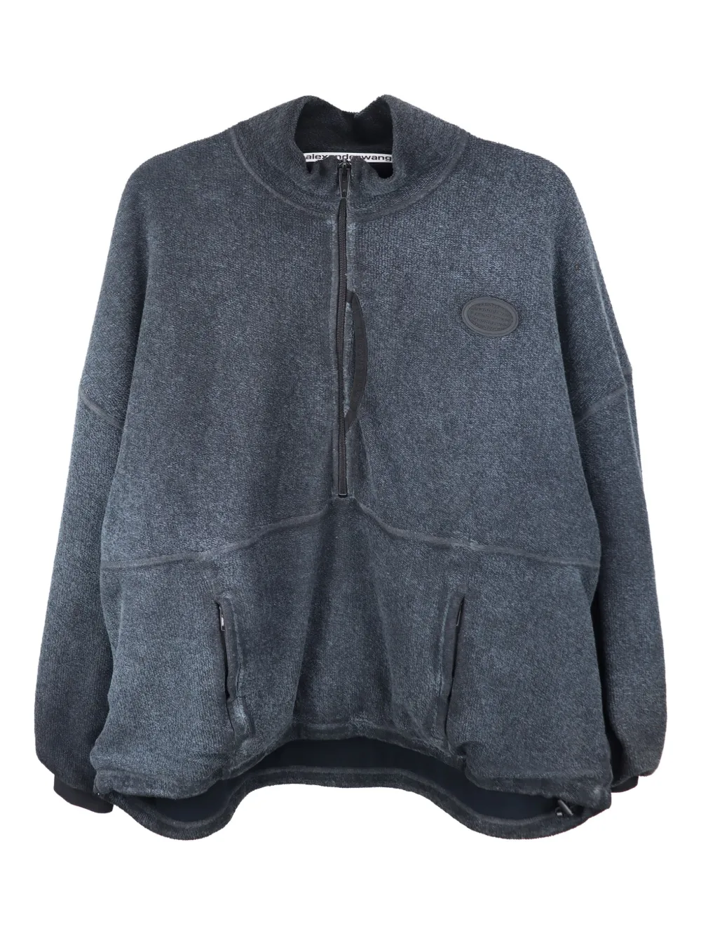 Alexander Wang Sweater met trechterhals en halve rits Blauw