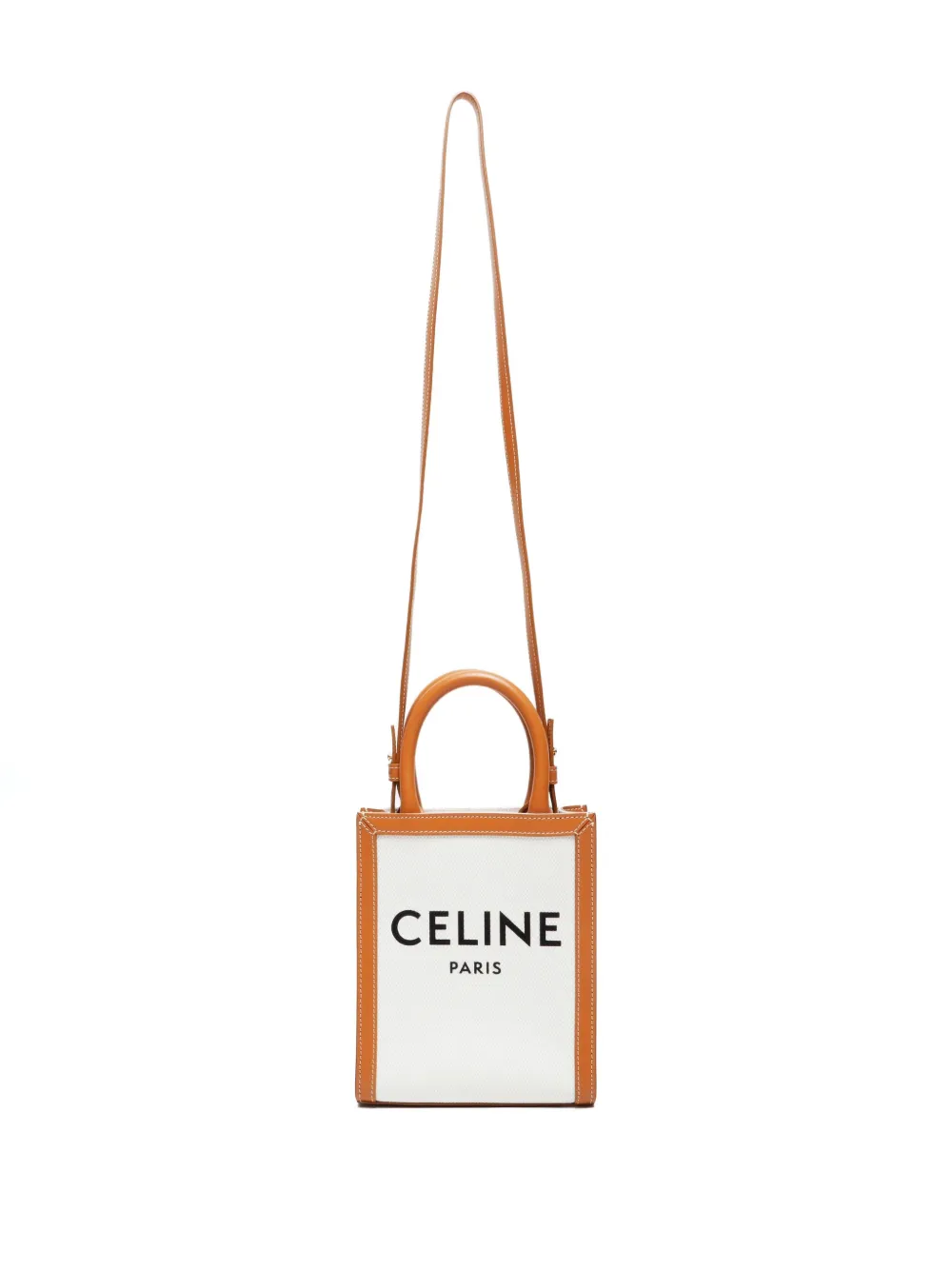 Pre-owned Celine 2015-2024 Mini Vertical Cabas Shoulder Bag In Brown