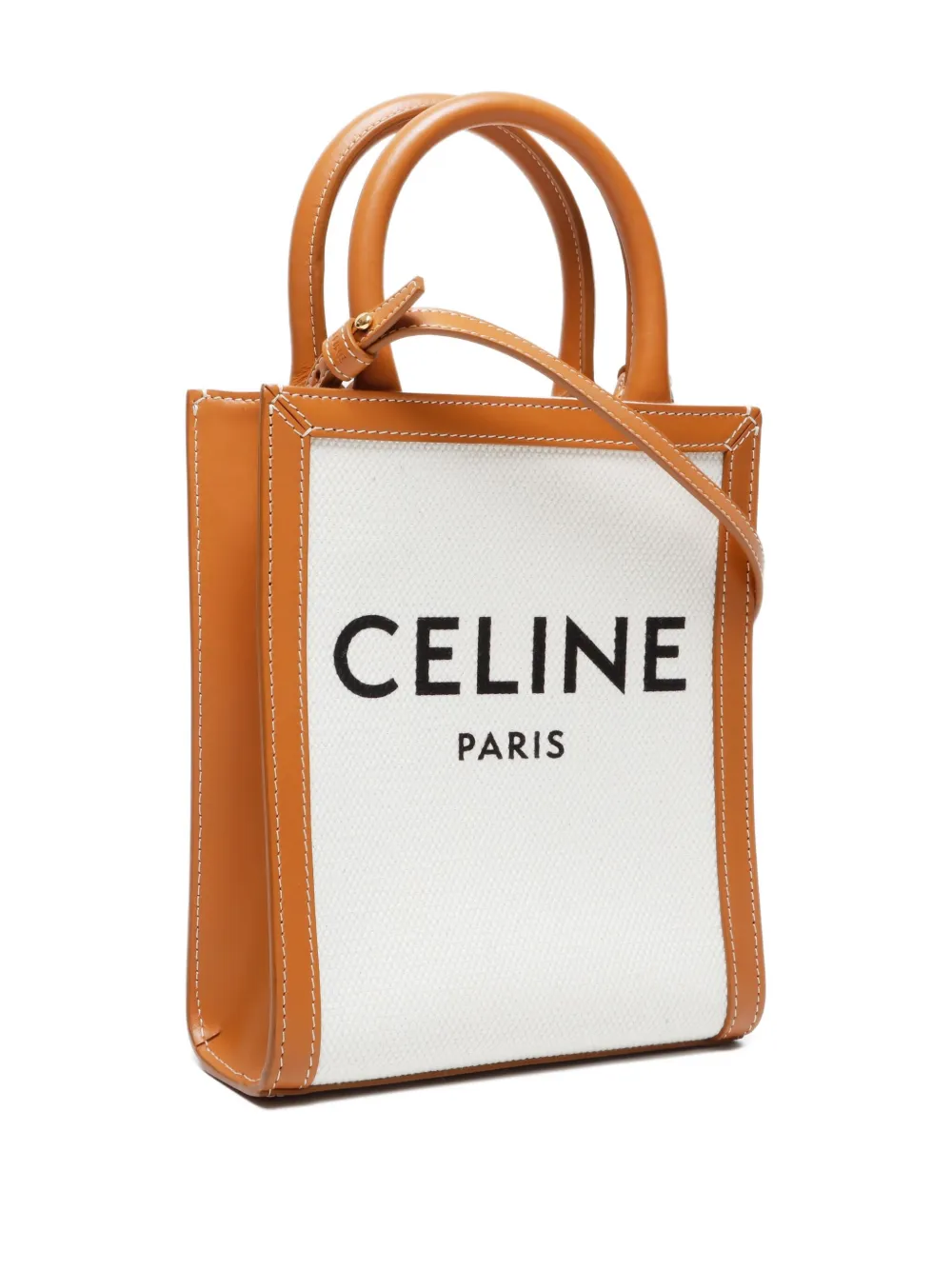 Pre-owned Celine 2015-2024 Mini Vertical Cabas Shoulder Bag In Brown