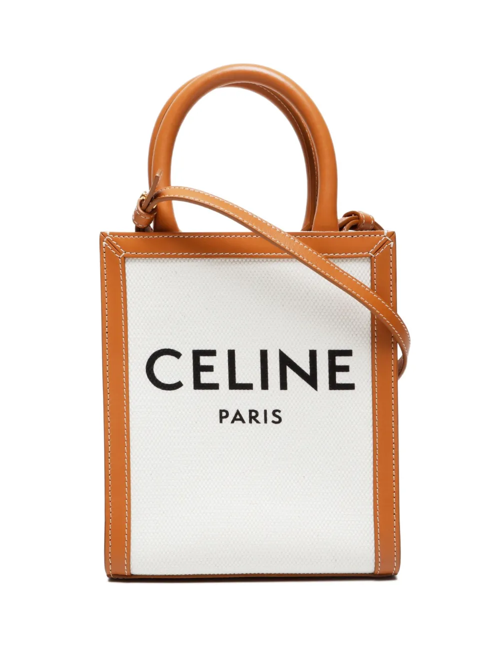 Pre-owned Celine 2015-2024 Mini Vertical Cabas Shoulder Bag In Brown