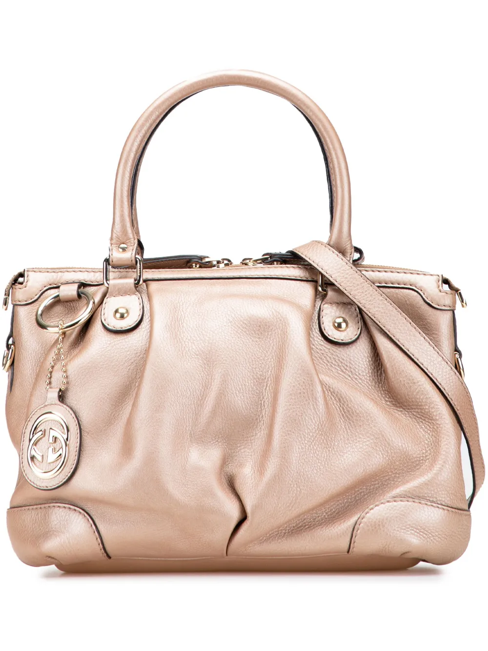 Gucci Pre-Owned 2016-2025 カーフスキン スーキー サッチェルバッグ - ピンク Gucci Pre-Owned 2016-2025 カーフスキン スーキー サッチェルバッグ - ピンク