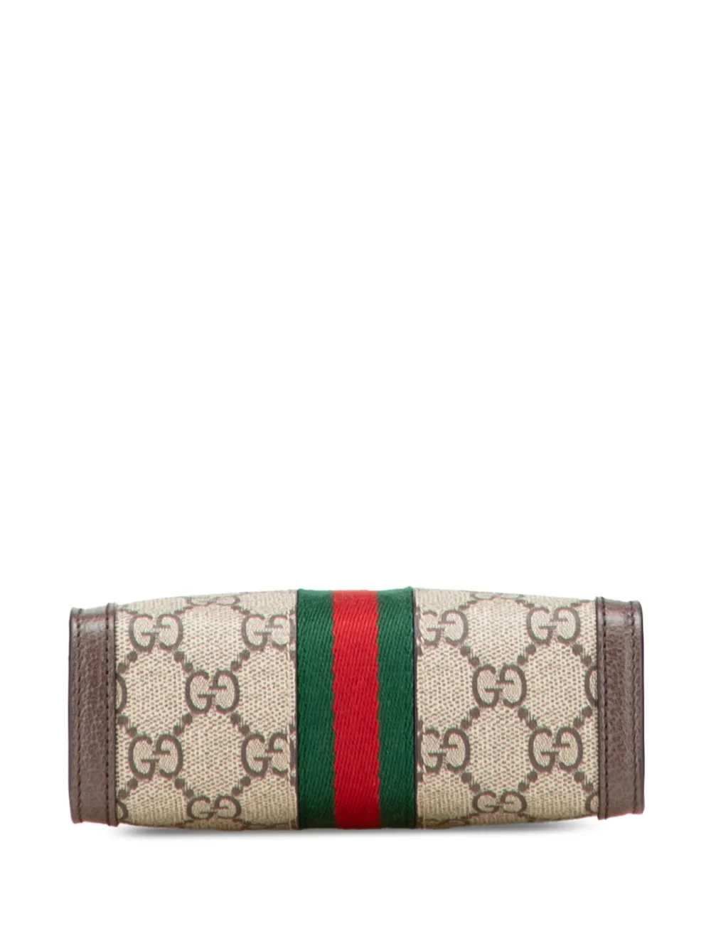 Pre-owned Gucci 2016-2025 Mini Gg Supreme Ophidia Web Satchel In Brown