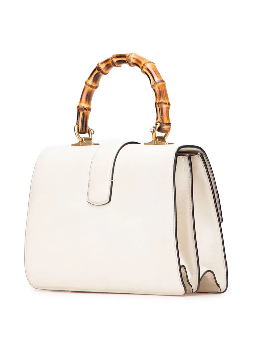 Gucci Pre-Owned 2016-2025 Medium Leather Bamboo Dionysus Web satchel | White | Image 1