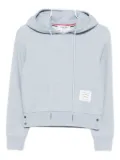 Thom Browne logo-patched hoodie - Blue