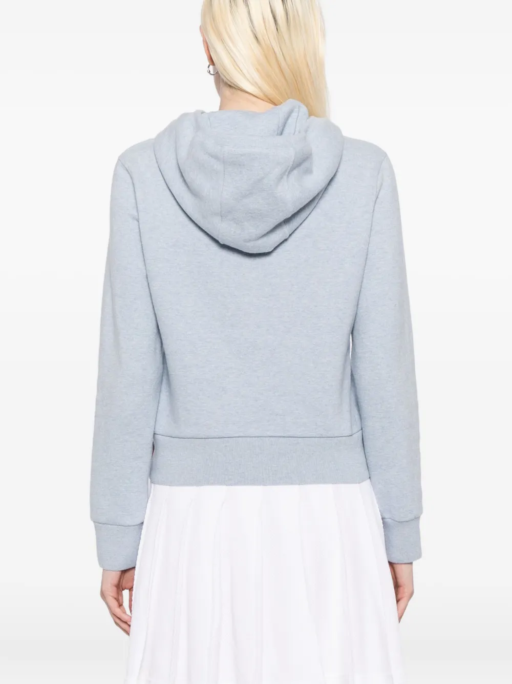 Thom Browne Logo-patched Hoodie In Blue