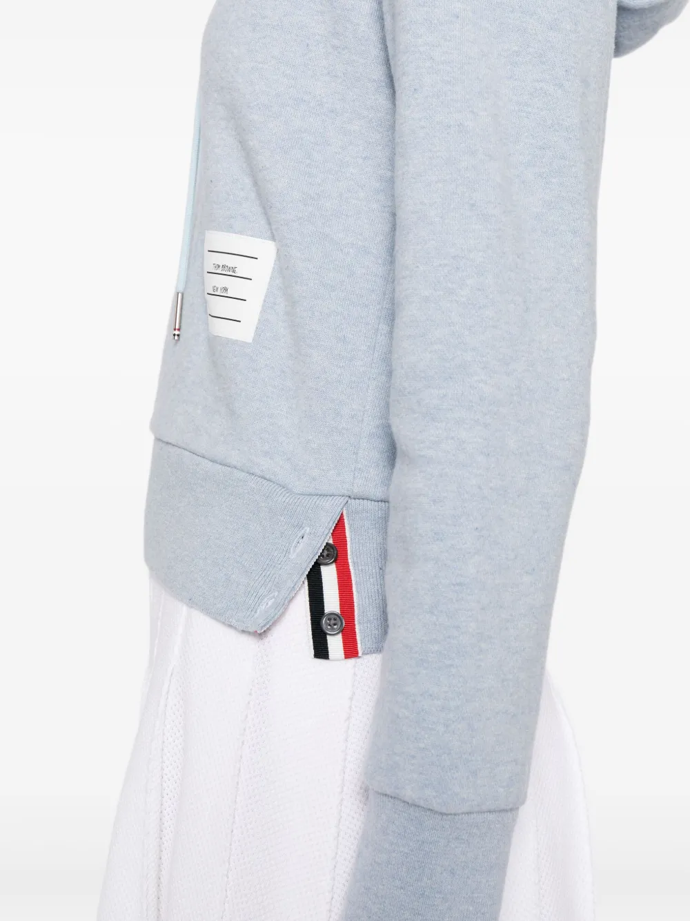 Thom Browne Hoodie met logopatch Blauw
