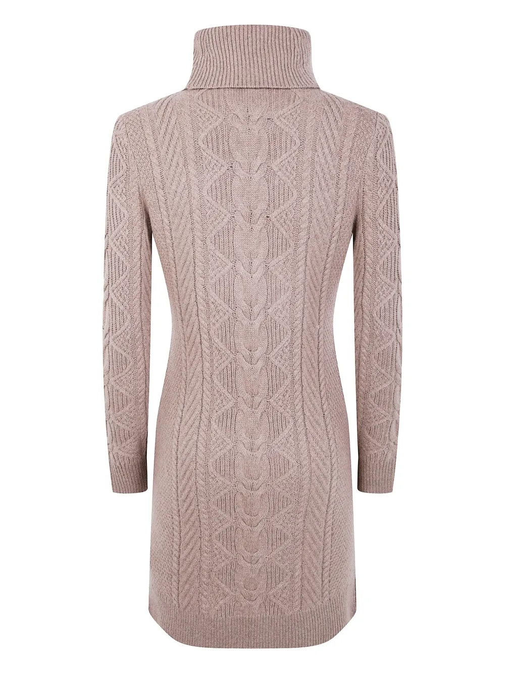 Lauren Ralph Lauren cable-knit turtleneck mini dress - Beige