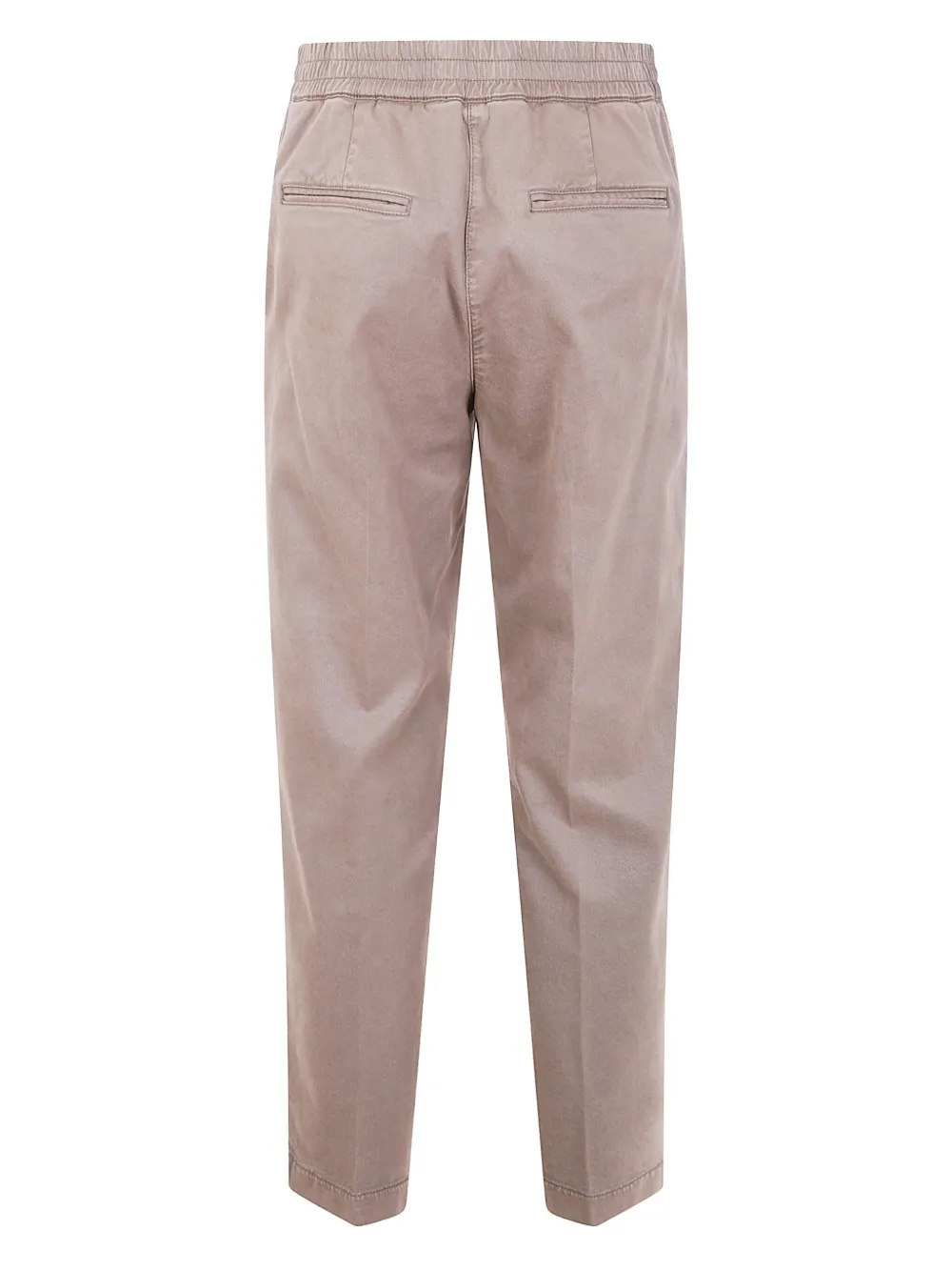 Seventy elastic-waistband cotton trousers - Beige