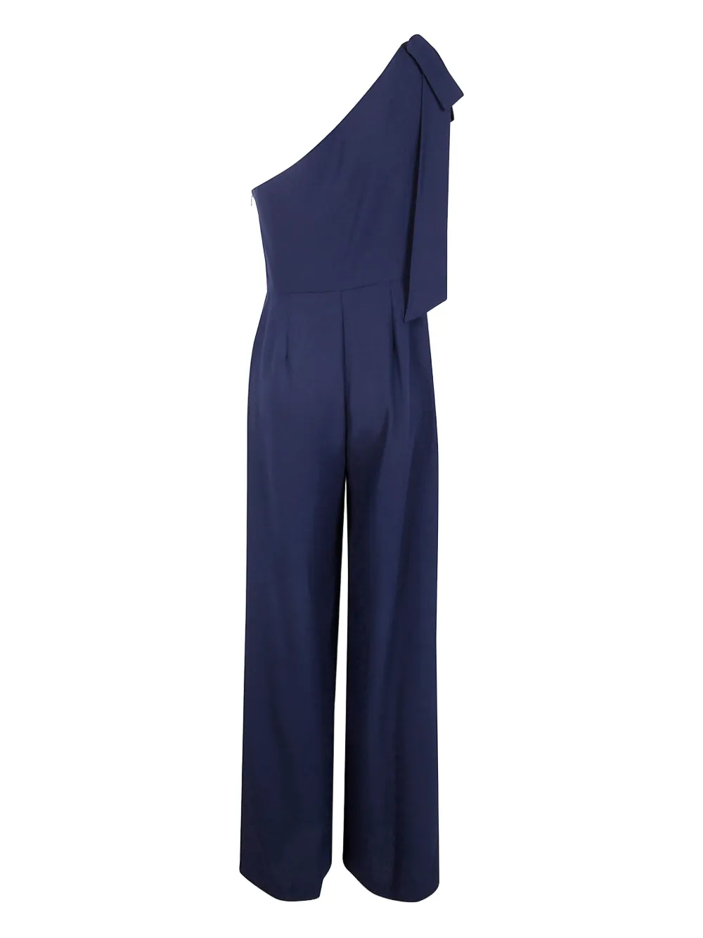 Lauren Ralph Lauren one-shoulder bow jumpsuit - Blauw