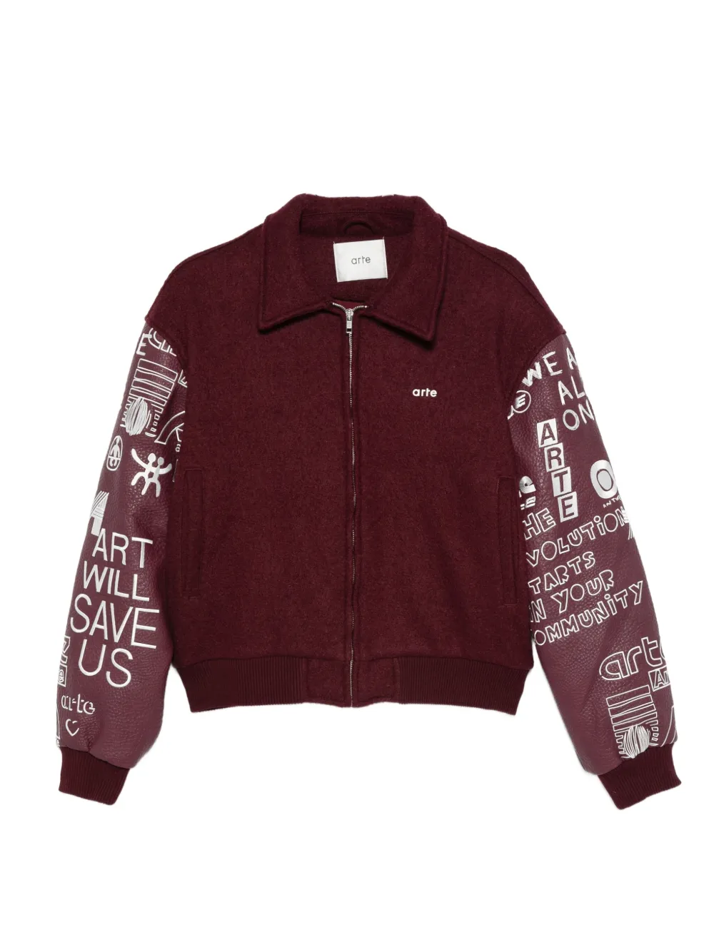 Arte Antwerp logo-detail jacket | Red | Image 1
