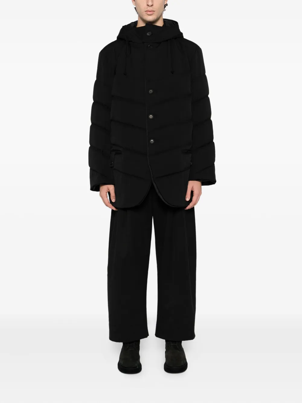 Yohji Yamamoto Puffer Jacket In Black