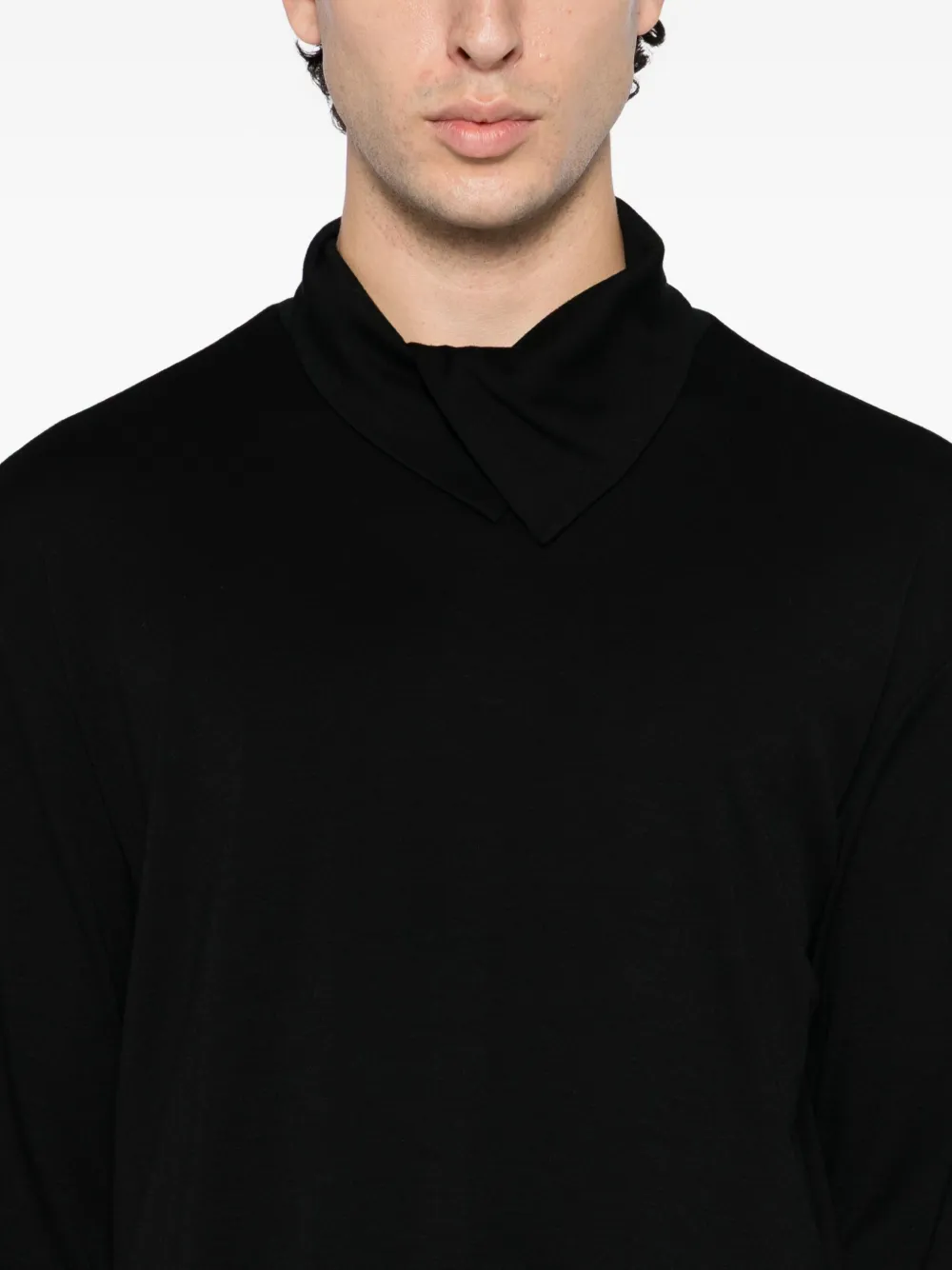 Yohji Yamamoto Wool Top In Black