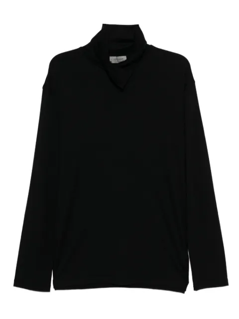 Yohji Yamamoto top con cuello redondo