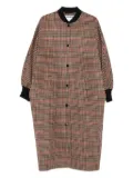 Essentiel Antwerp check-pattern wool coat - Brown