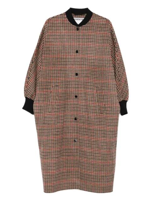Essentiel Antwerp check-pattern wool coat
