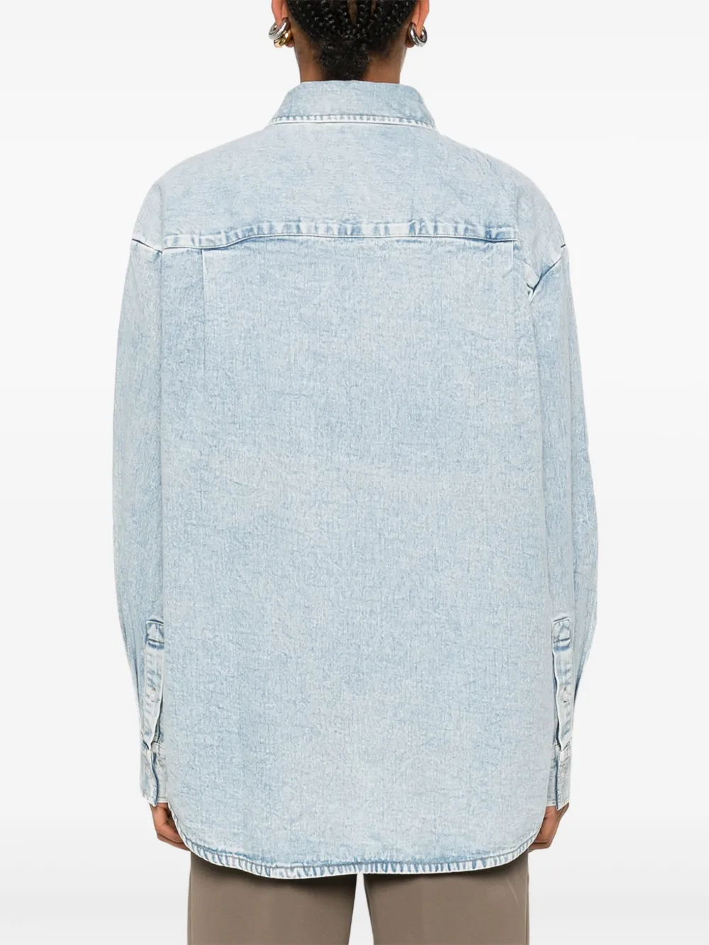 Essentiel Antwerp Sequin-embellished Floral Shirt In Blue