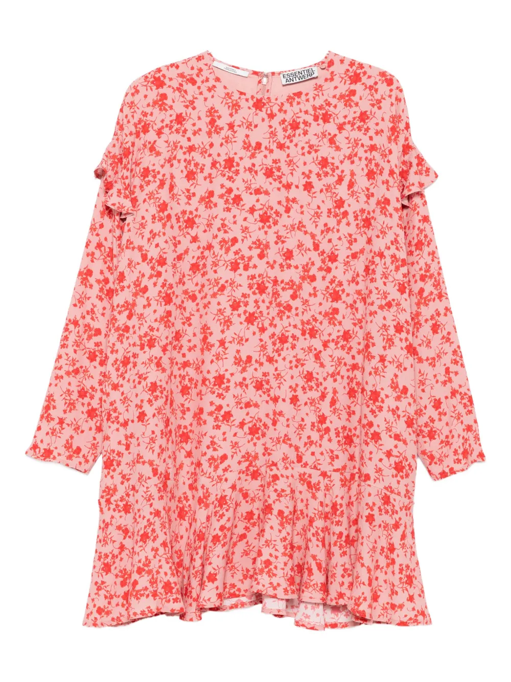 Essentiel Antwerp Floral-print Mini Dress In Pink