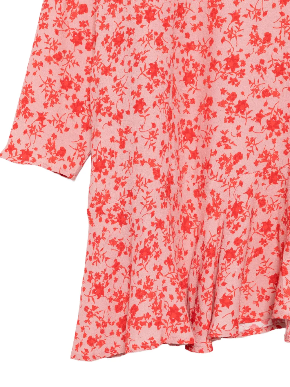 Essentiel Antwerp Floral-print Mini Dress In Pink