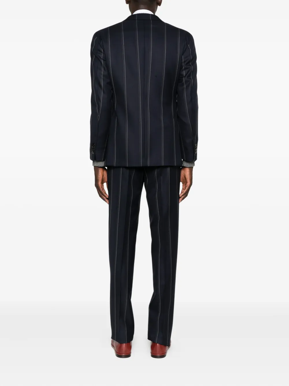  Gabriele Pasini Single-breasted Pinstripe Suit - Blue 