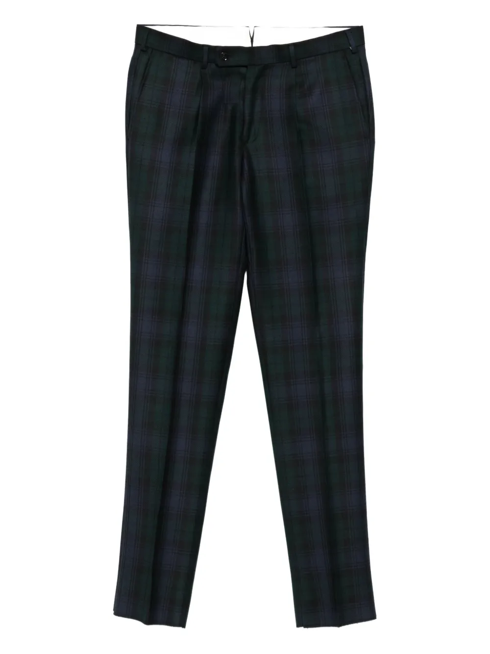 Gabriele Pasini pleated plaid trousers | Blue | Image 1