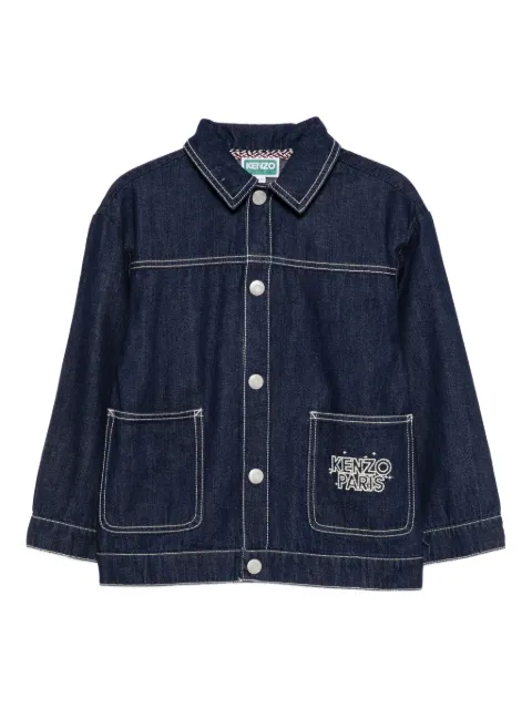 Kenzo Kids chamarra de mezclilla bordada