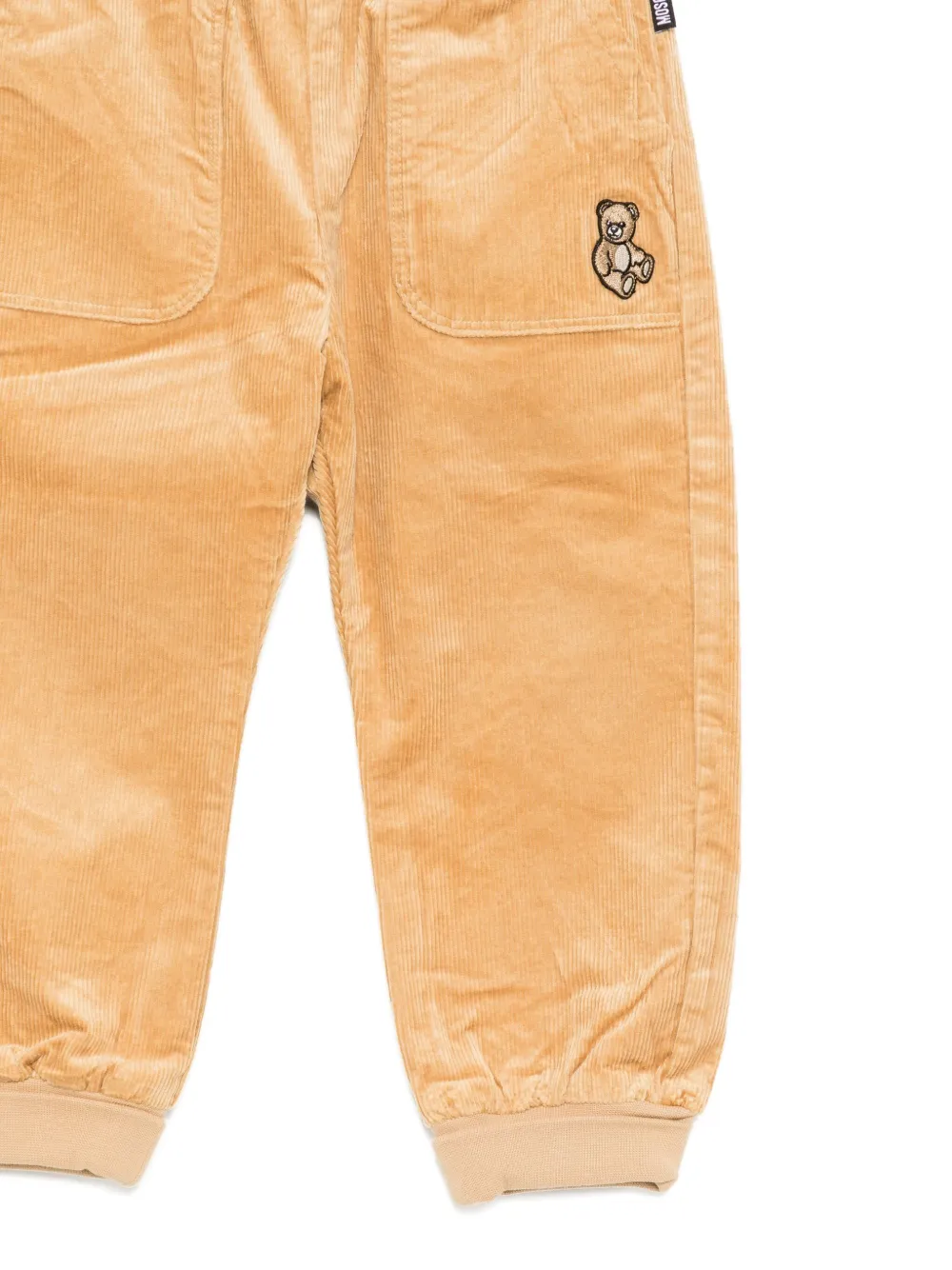 Moschino Kids Broek met beerprint Bruin
