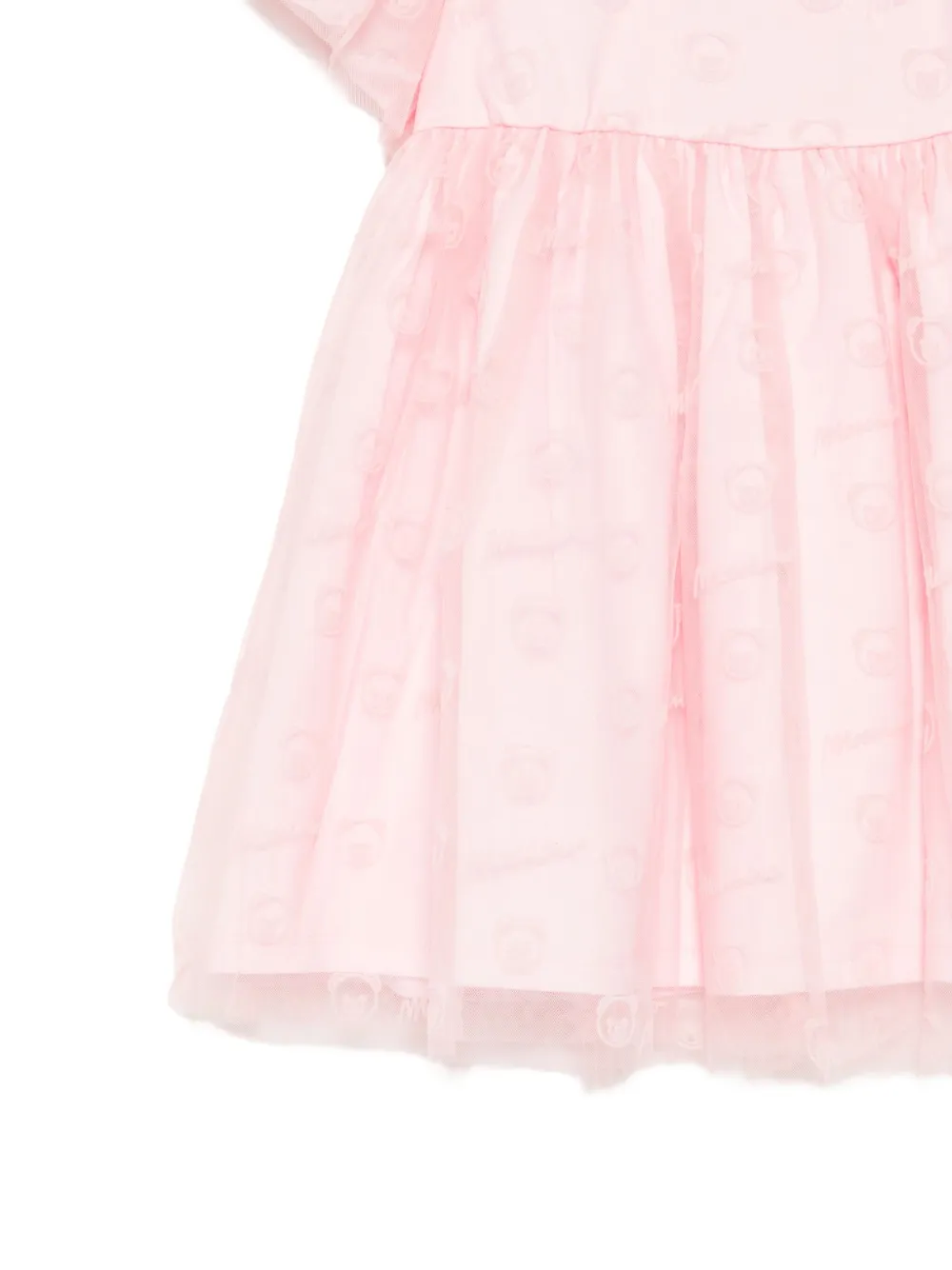 Moschino Kids Jurk met logo Roze