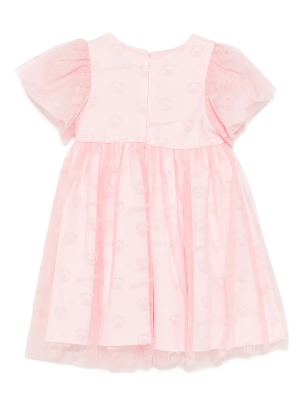 Moschino Kids Jurk met logo - Roze