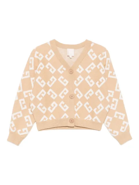 Givenchy Kids cárdigan con logo en intarsia