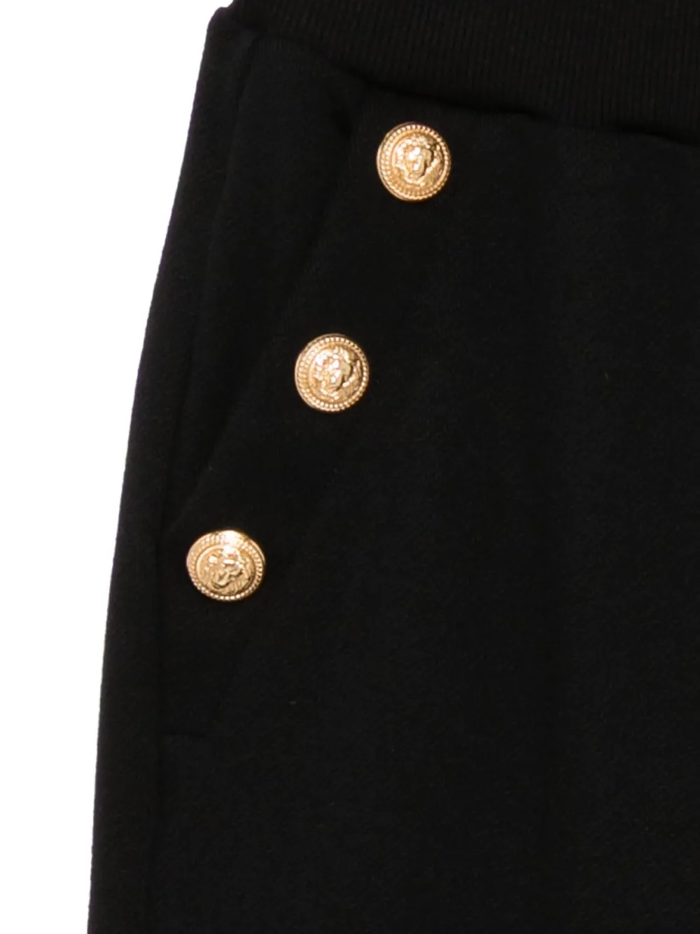 Balmain Button-detailed Trousers In Black