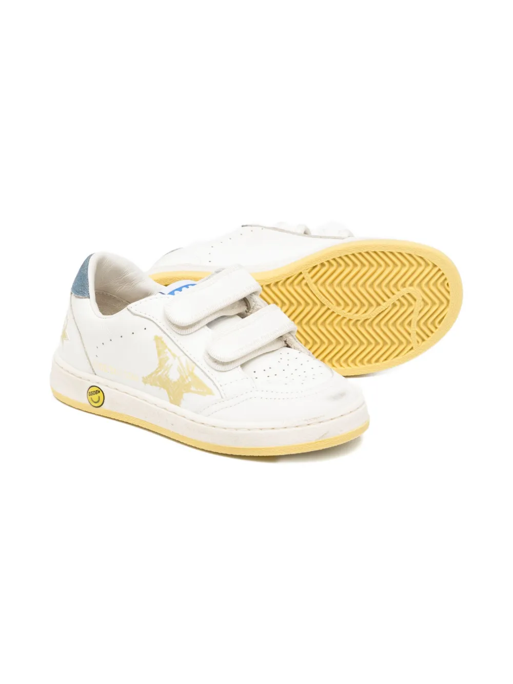 Golden Goose Kids star-printed velcro trainers White