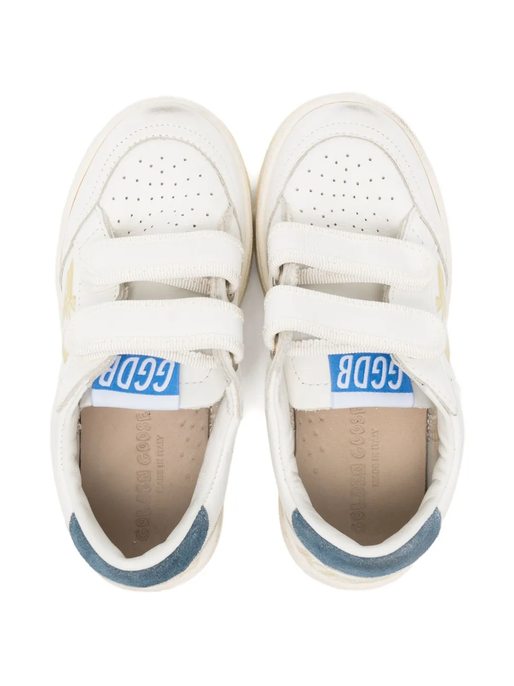 Golden Goose Kids star-printed velcro trainers White