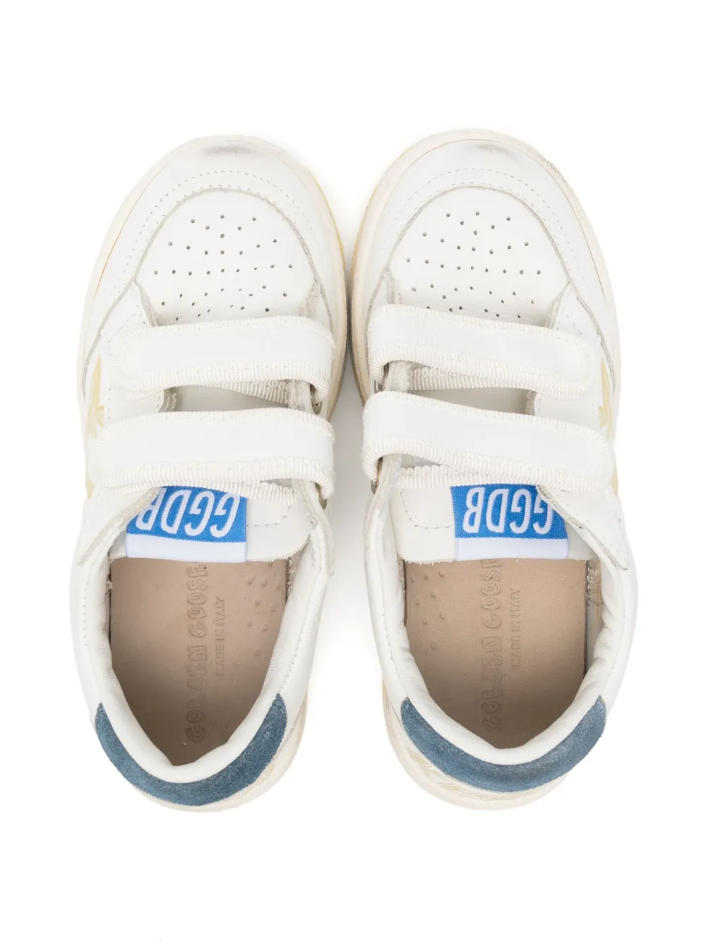 Golden Goose Kids Sneakers met sterrenprint en klittenband Wit