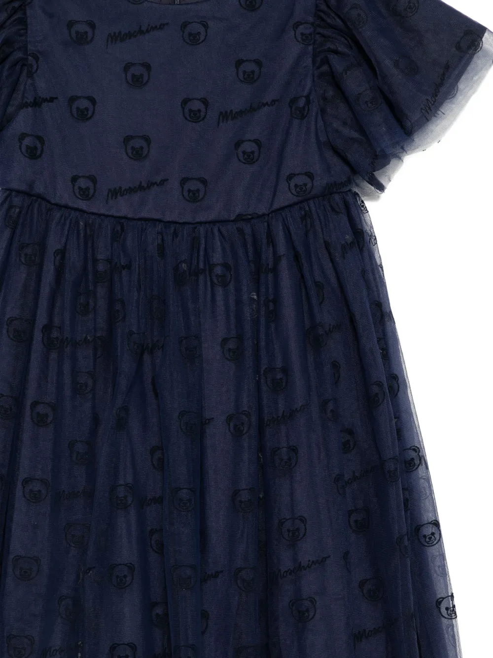 Moschino Kids Jurk met logo Blauw