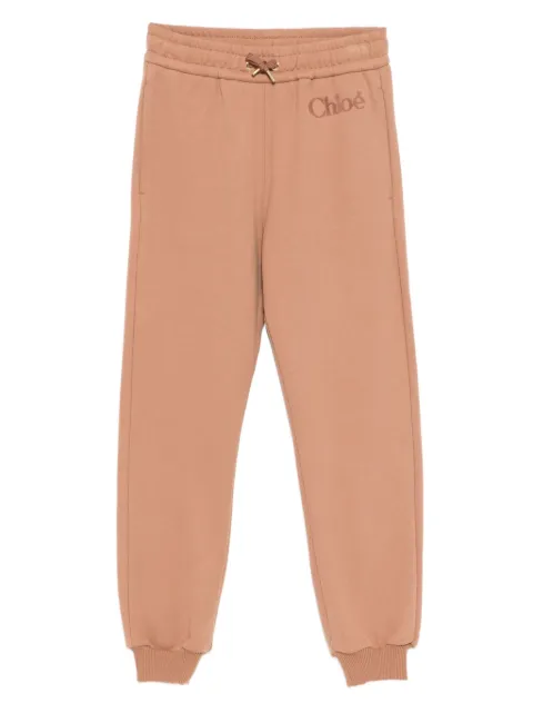 Chloé Kids logo-embroidered trousers