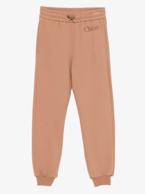 Chloé Kids pantalon à logo brodé