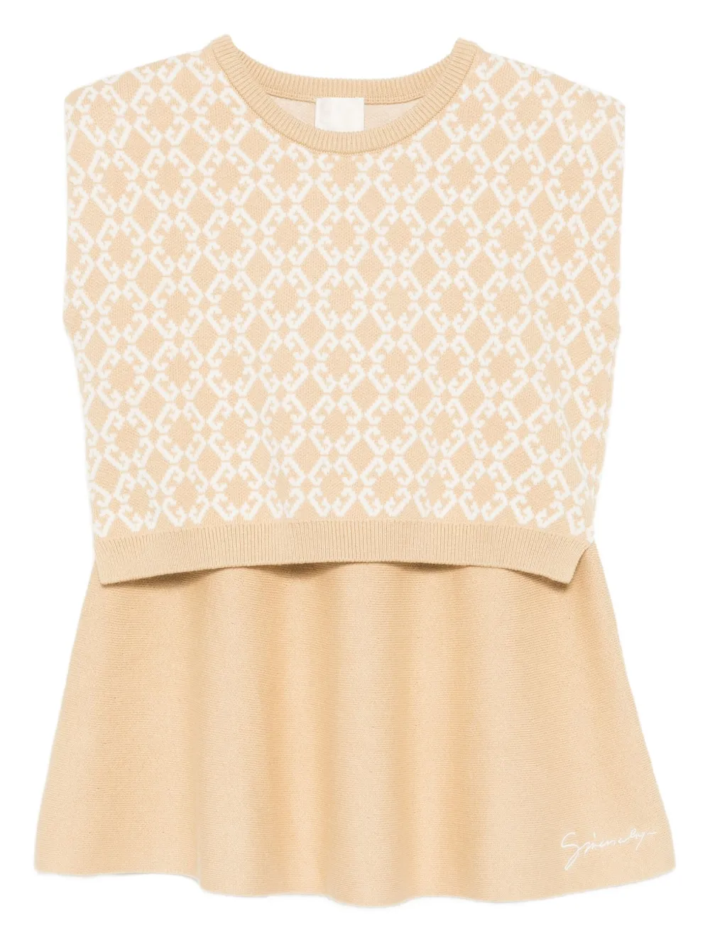Givenchy Kids Conjunto com saia e tricô intarsia | Neutro | Image 1