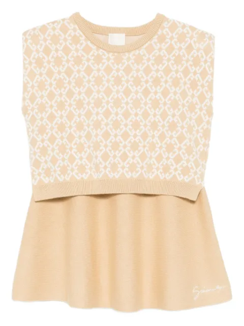 Givenchy Kids intarsia-knit skirt set