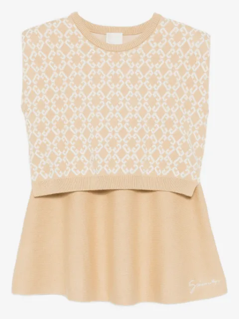 Givenchy Kids intarsia-knit skirt set