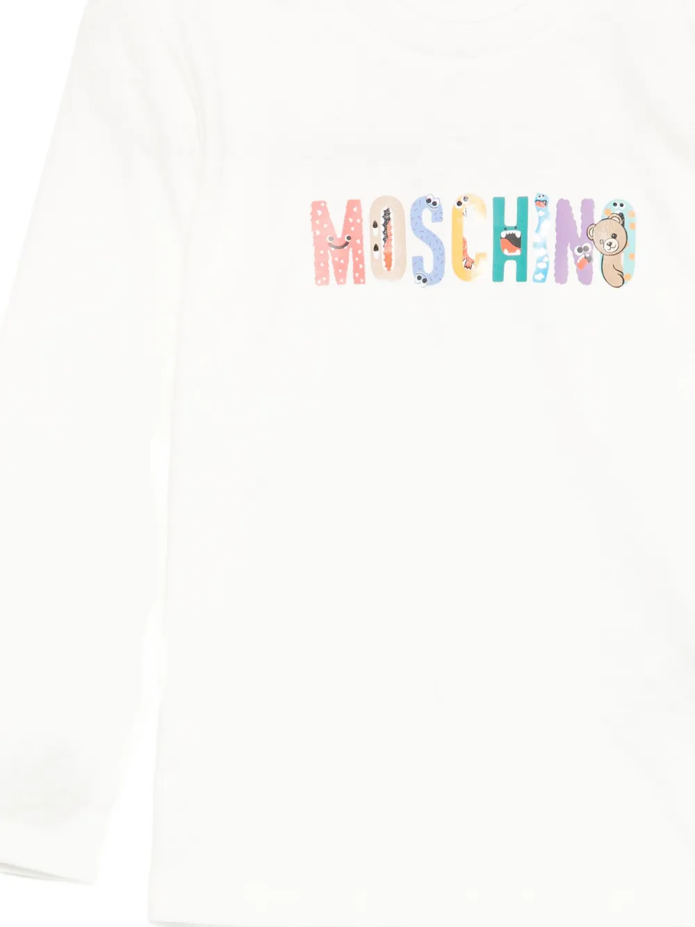 Moschino Kids Top met logoprint Wit
